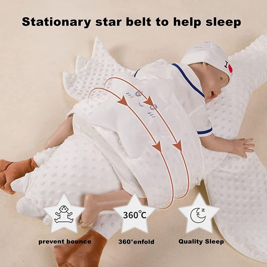 Baby Portable Bed Comfort Pillow Swan White Goose Cotton Thick Newborn Lounger Bed for Comfortable Sleep Multifunctional Baby Exhaust Comfort Pillow (Brown) : Baby