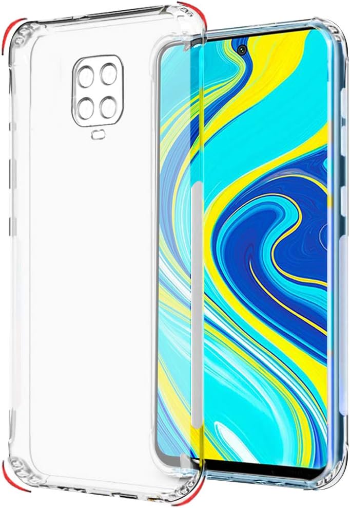 Back Cover Case for Redmi Note 10 Lite/Note 9 Pro/Pro Max/Poco M2 Pro (Soft Silicone | Complete Camera Protection | Inbuilt Dust Plugs | Anti-Slip Grip | Transparent)