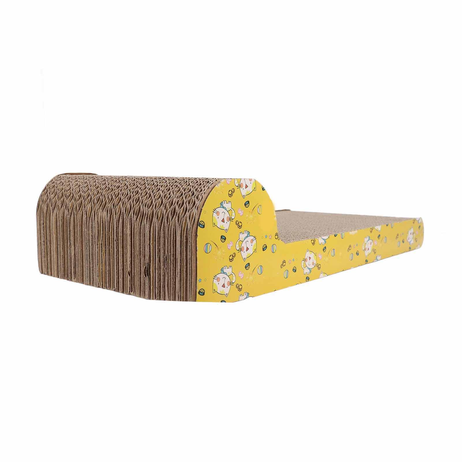 Cat Scratcher Cardboard, Corrugate Cat Scratcher Scratch Resistance with Mint Leaves for Cats (P Font Type)