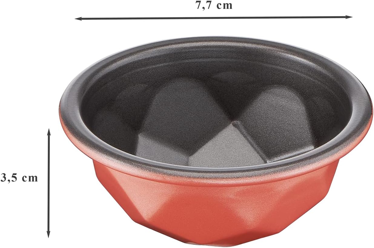 Tefal Creabake Set of 3 Diamond Creabake Moulds, Pastry Moulds, 7.5 cm, Non-Stick Coating, Stackable System - Image 3