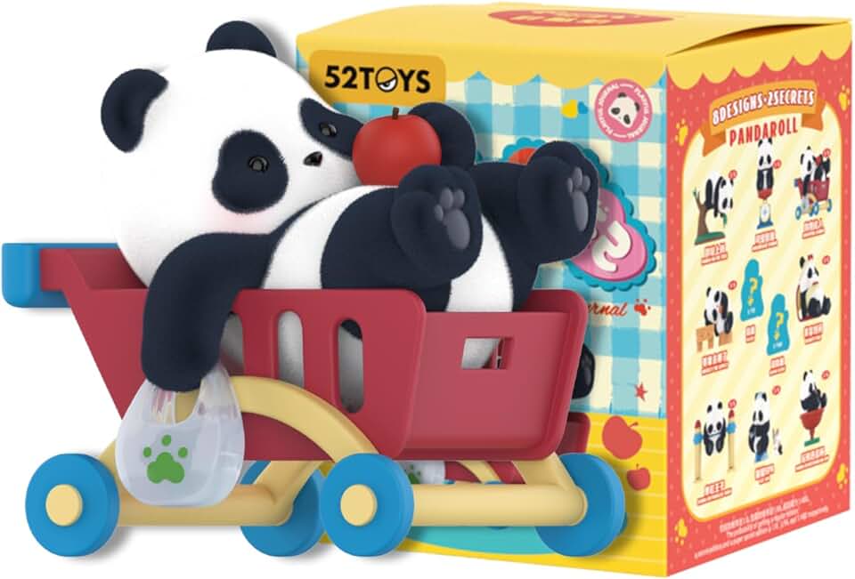 52TOYS Panda Roll Panda Roll Playful Journal 1PC Blind Box, Collectible Toy Kawaii Creative Gift Room Decor Desktop Decoration 3.15 Inch, Gift for Birthday Party
