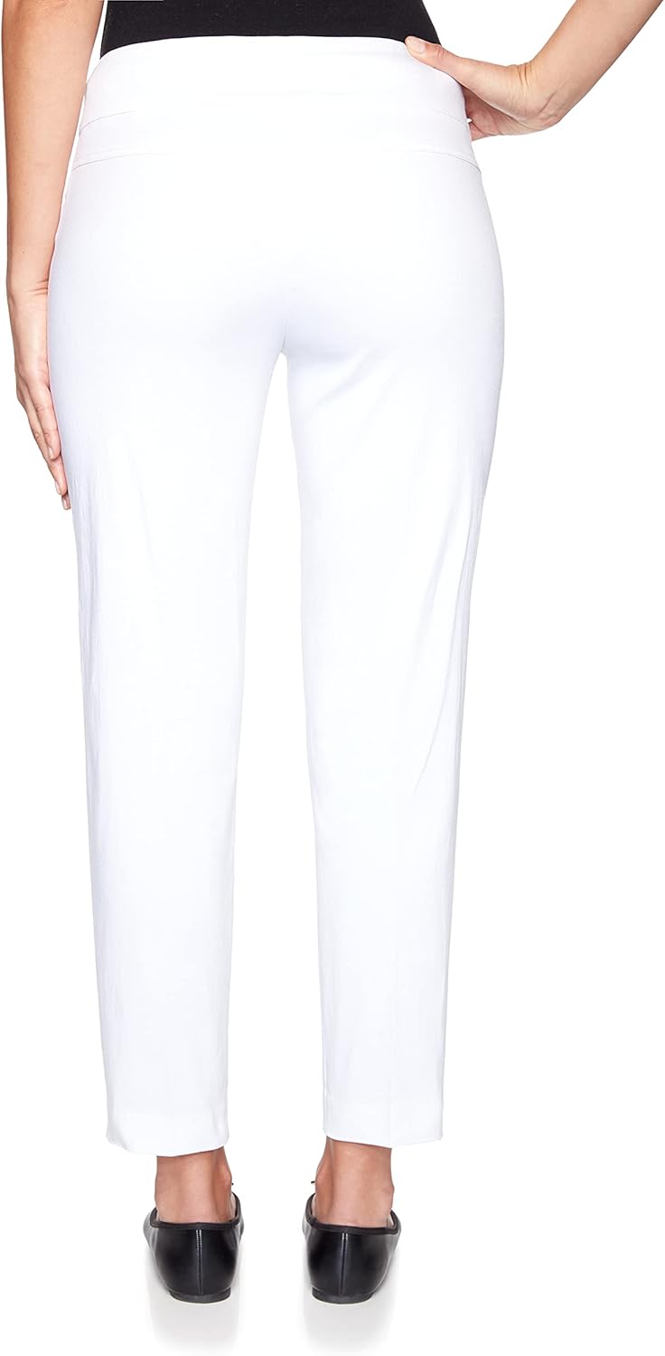 Ruby Rd. Womens Ruby Rd. Womens Mid-Rise Pull-on Straight Solar Millennium Tech Ankle Pant - Image 3