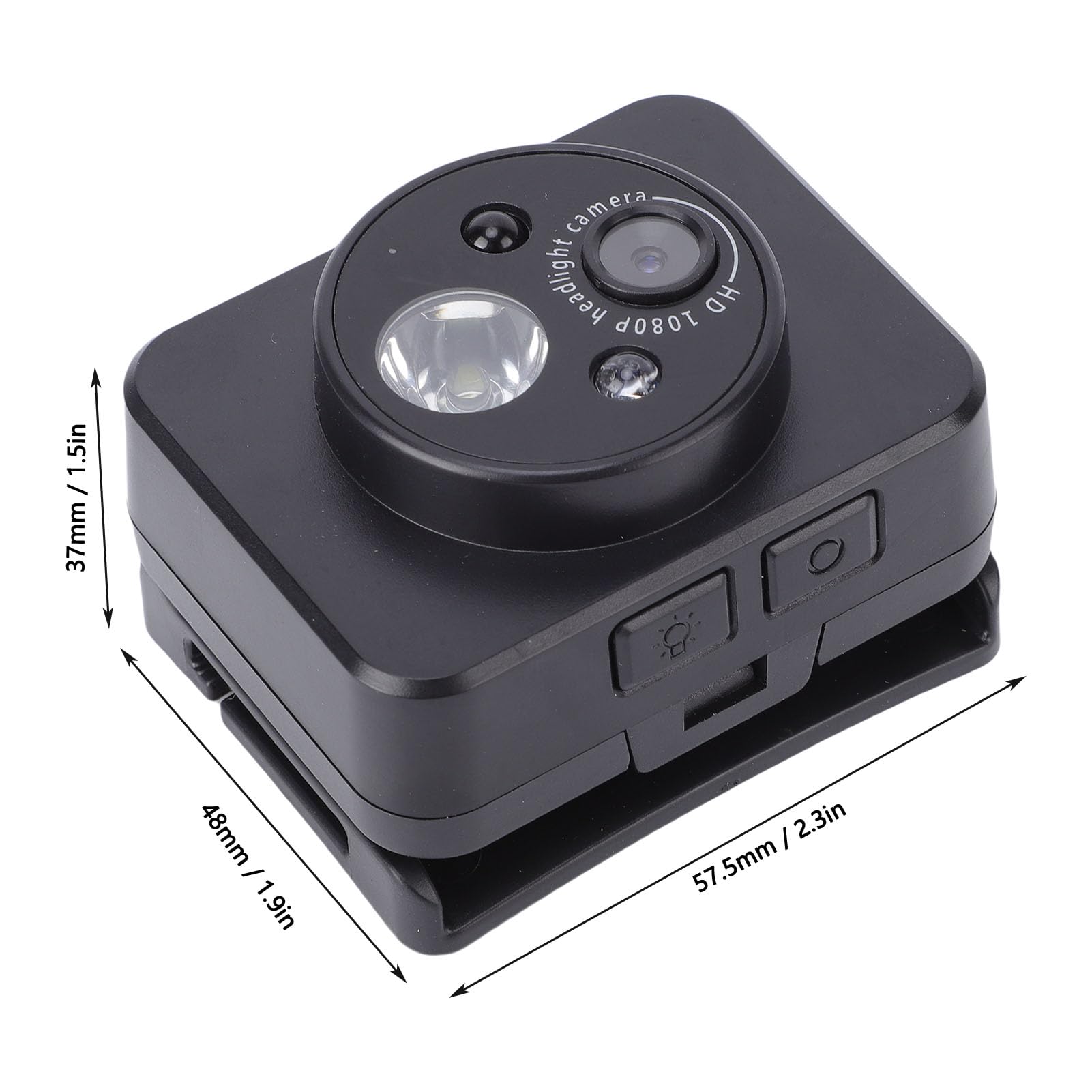 Sxhlseller Cámara Montada en la Cabeza con Luz LED, Cámaras Head de 2MP 1080p para Grabaciones, Cámara de Video de Cuerpo Portátil para Deportes Al Aire Libre Nocturnos (64G)