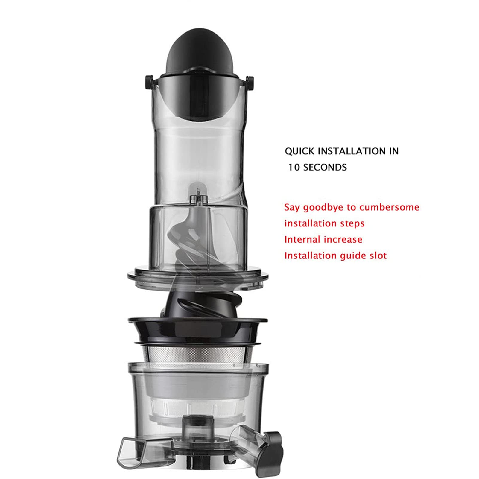 Máquina exprimidora, exprimidor lento de ranura ancha para exprimidor nutritivo de frutas y verduras, exprimidor de prensa en frío en espiral sin BPA, exprimidor masticable para verdu