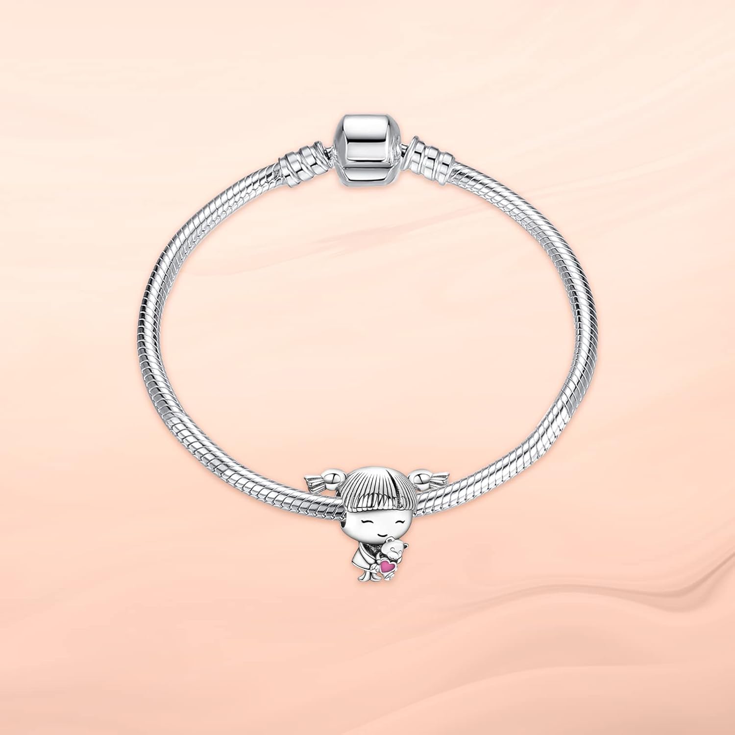 Annmors Silver Charms for Bracelets S925 Love Heart Mom Birthday Dangle for Women Bracelet & Necklace Pendant - Image 2