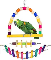 Kit Balanço E Brinquedos Para Papagaio