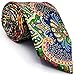 S&W SHLAX&WING Ties for Men Green Orange Extra Long Luxury Necktie