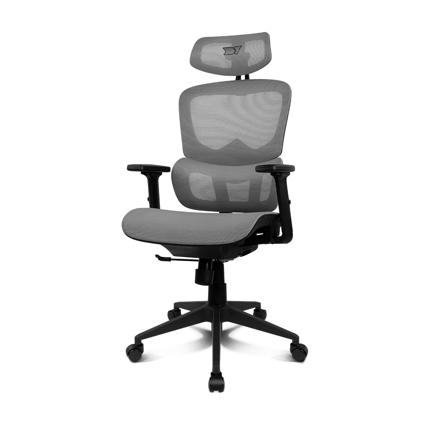 Drift Gaming DRAIR200 – Silla Gaming Profesional en Malla Reforzada, reposabrazos 2D Acolchados, pistón Clase 4, giratoria e inclinable, Cojines Lumbar y Cervical Integrados, Negro/Gris