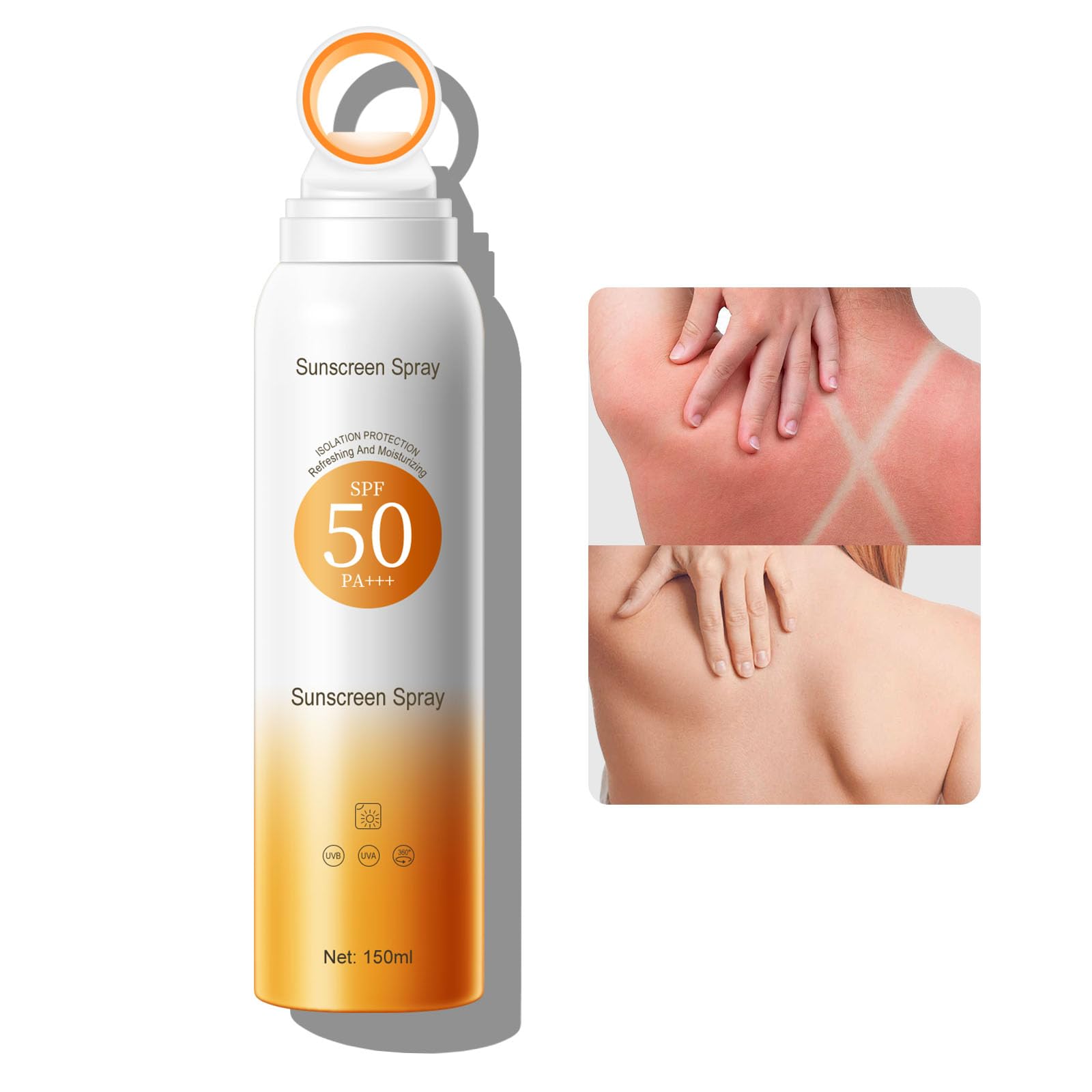 KYDA Reef Safe Sunscreen Spray SPF 50 Body Sunscreen Infused with Vitamin E 360 Mist Lightweight Non-Greasy Water