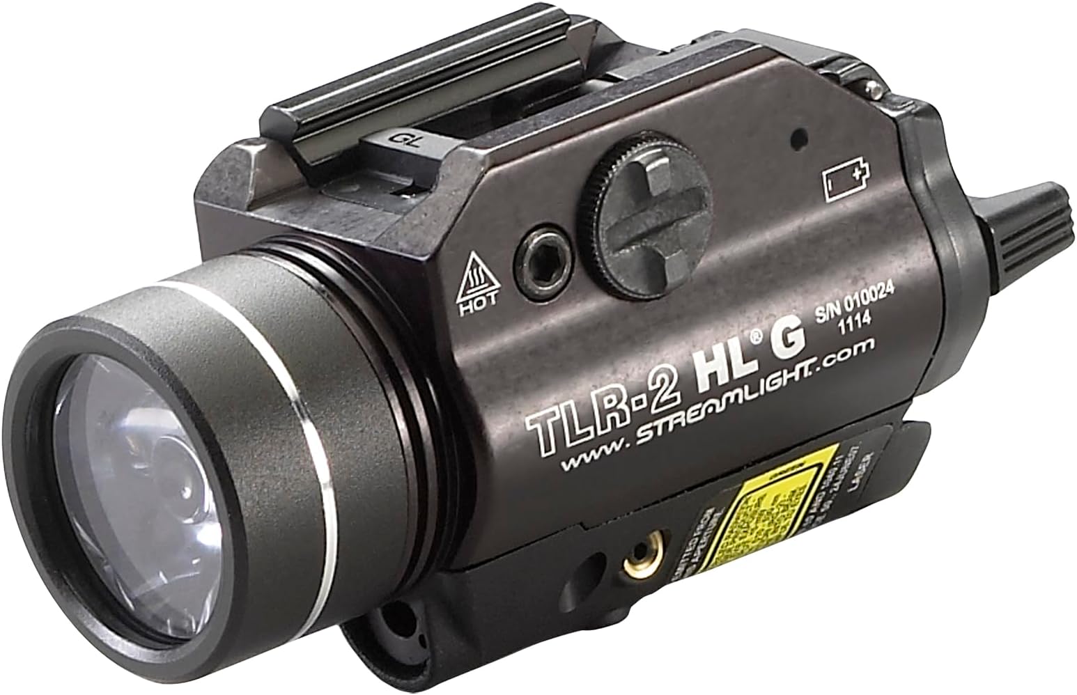Streamlight 69265 TLR-2 HL 1,000-Lumen 20,000-Candela LED Weapon Light with Green Laser, CR123A Powered and Rail Clamp Mount, Black
