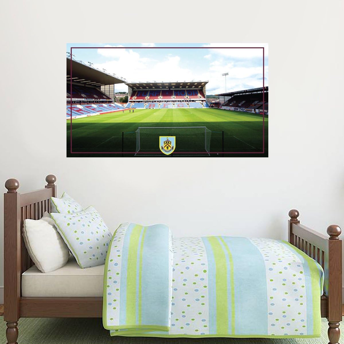 Beautiful Game Burnley Football Club Official Turf Moor Stadium Mural Wall Mural Sticker (60cm x 30cm)