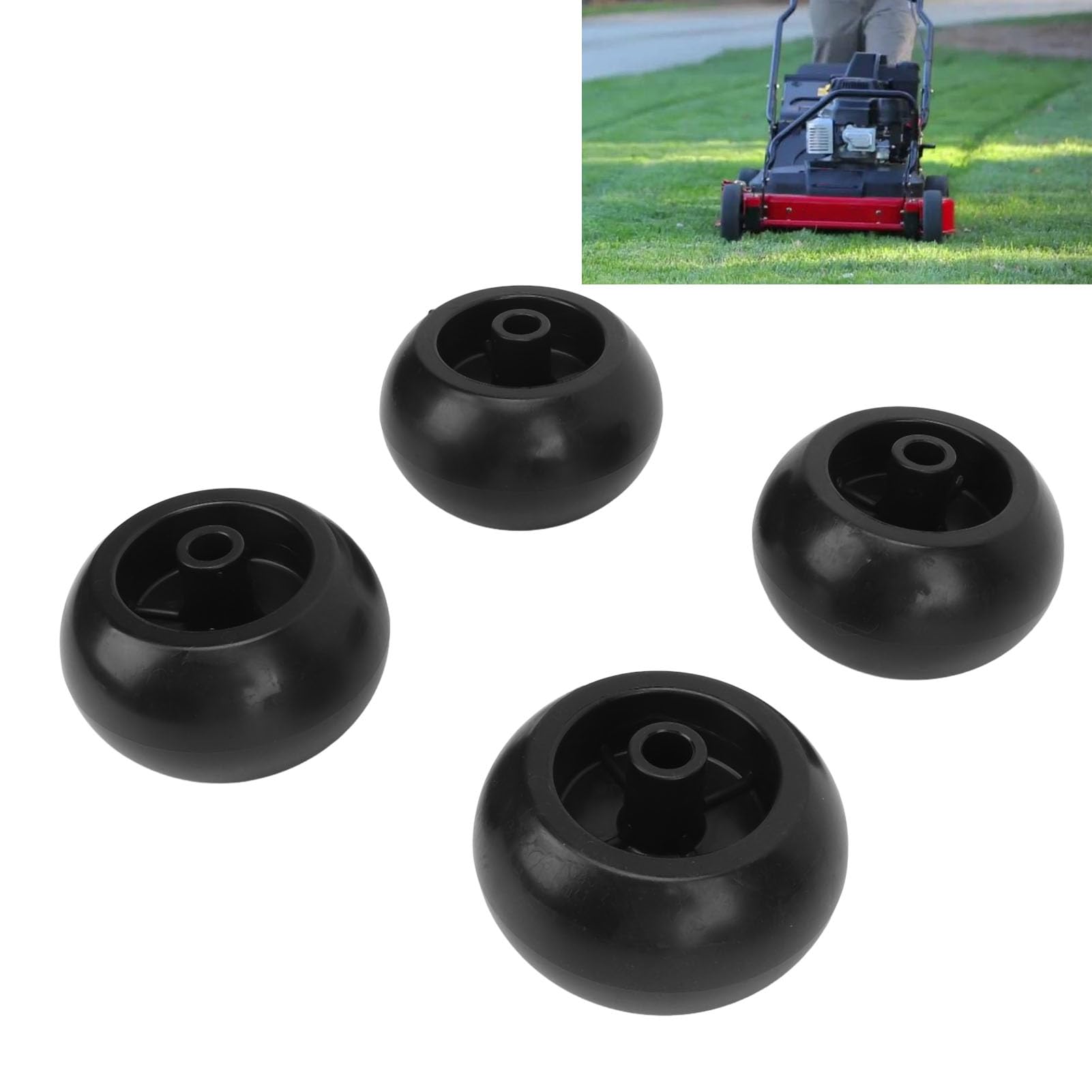 Ruedas para Plataforma de Cortacésped, Kit de Ruedas para Plataforma de Cortacésped de 4 Piezas 103 3168 Reemplazo de Ruedas para Plataforma Anticuero a Prueba de Pinchazos para