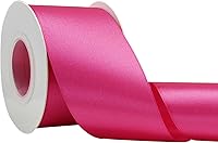 Vista 114 de Cinta de satén rosa polvoriento de doble cara, 3/8 pulgadas x 50 yardas, cintas de poliéster rosa polvoriento para envolver regalos, cinta de tela