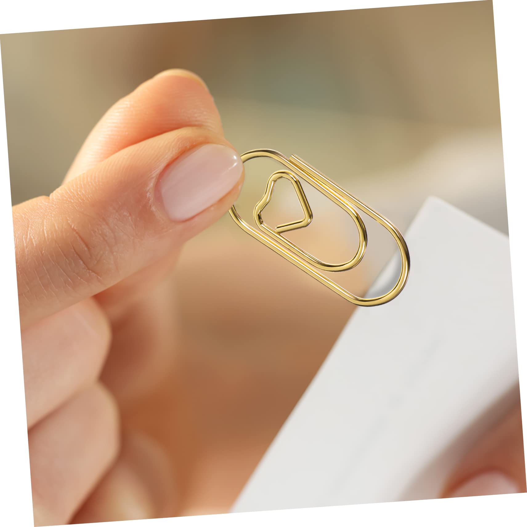 NUOBESTY 800 Stk Liebe Büroklammer Büromaterial Für Frauen Büroklammern Klein Wiederverwendbare Büroklammern Kleine Heftklammern Lesezeichen-clips Bastelklammern Niedlich Roségold Metall