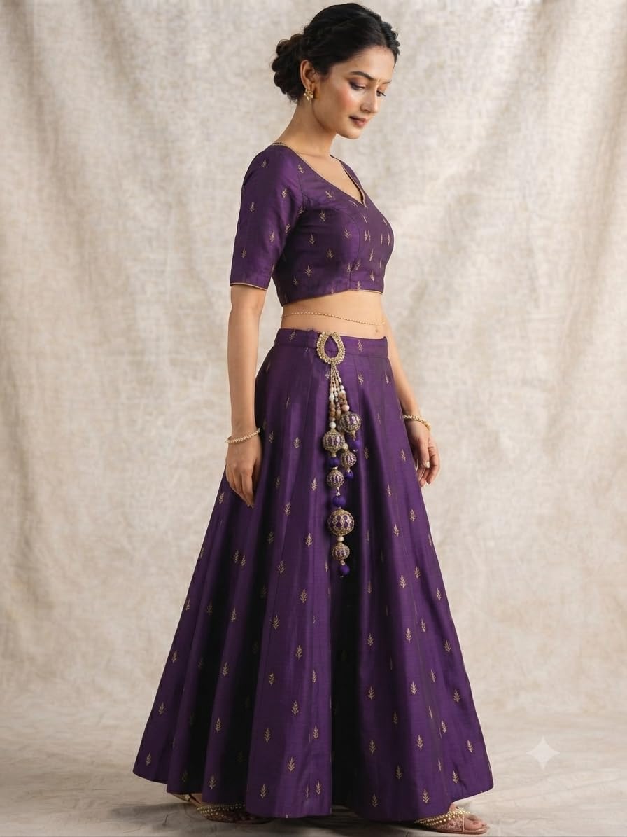 Purple Lehenga Latkan Handmade Bridal Tassel for Lehenga & Blouse | For Dupatta, 1 Piece, Handmade, Bridal Wear, Women's Accessory-image-41