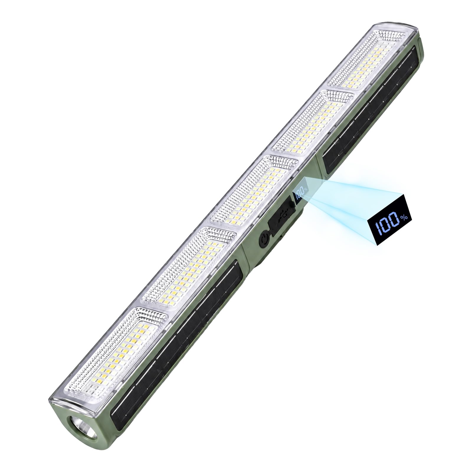LETOUR Lampe de travail magnétique rechargeable 4000 lumens 7500 mAh, 40 cm, lampe d'inspection LED avec lampe de poche latérale, lanterne de camping portable étanche avec crochet pour réparation de