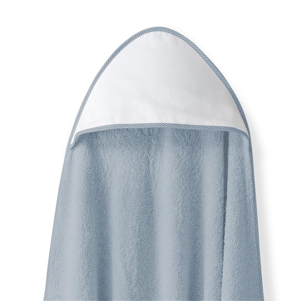 Interbaby - Capa de Baño Bebe Petroleo + Babero | Toalla Bebe con Capucha 100% Algodón, 100x100cm, Unisex | Suave, Cómoda, Ideal Recién Nacidos, Bebes y Niños Pequeños | Diseño Punto de Cruz Liso