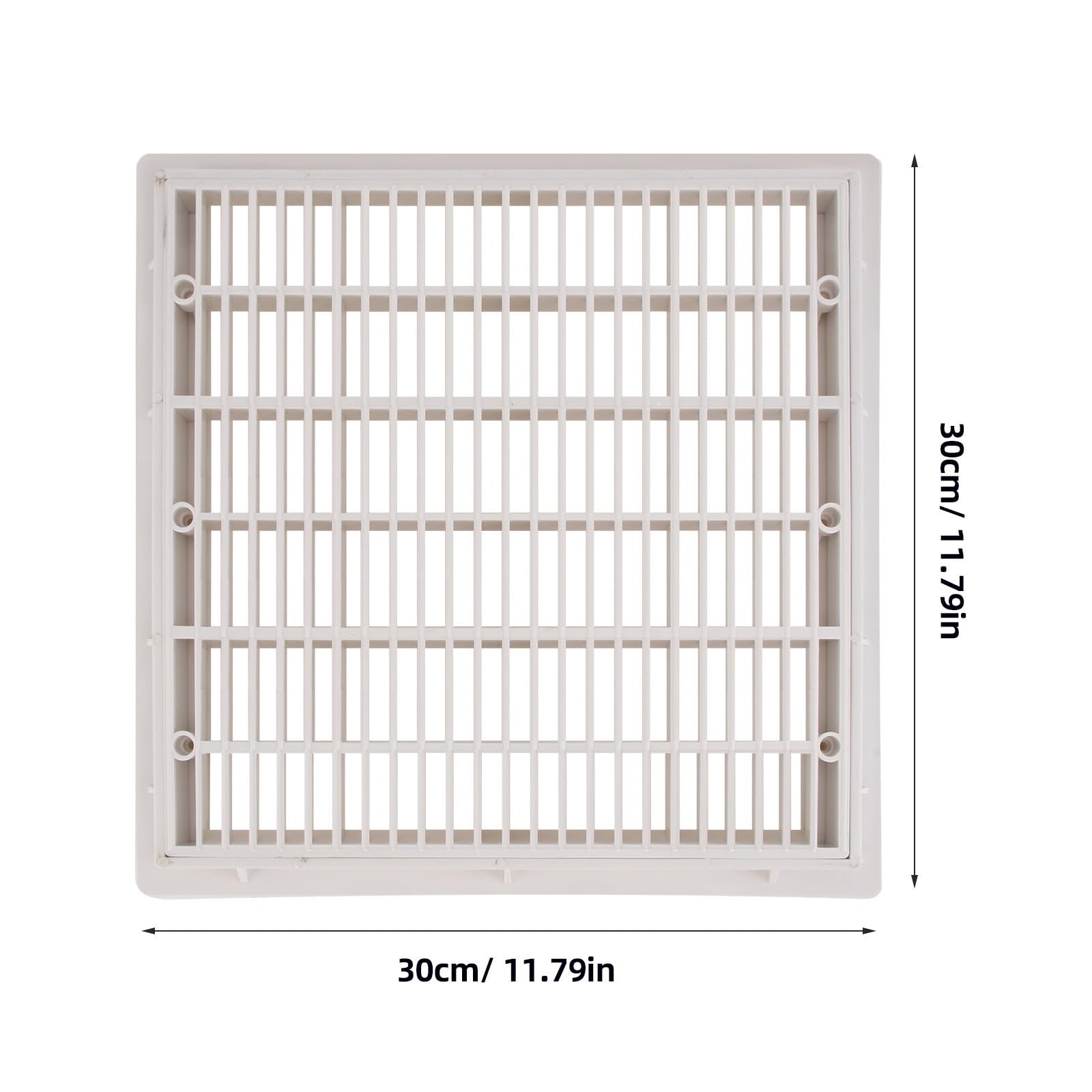 Toyvian Escurridor de Fondo de Piscina, Desagüe de Piso Cuadrado Principal, Plástico Blanco, 9 Pulgadas, para Estanque y SPA, Superficie Lisa para Limpiafondos, Flujo al Desagüe