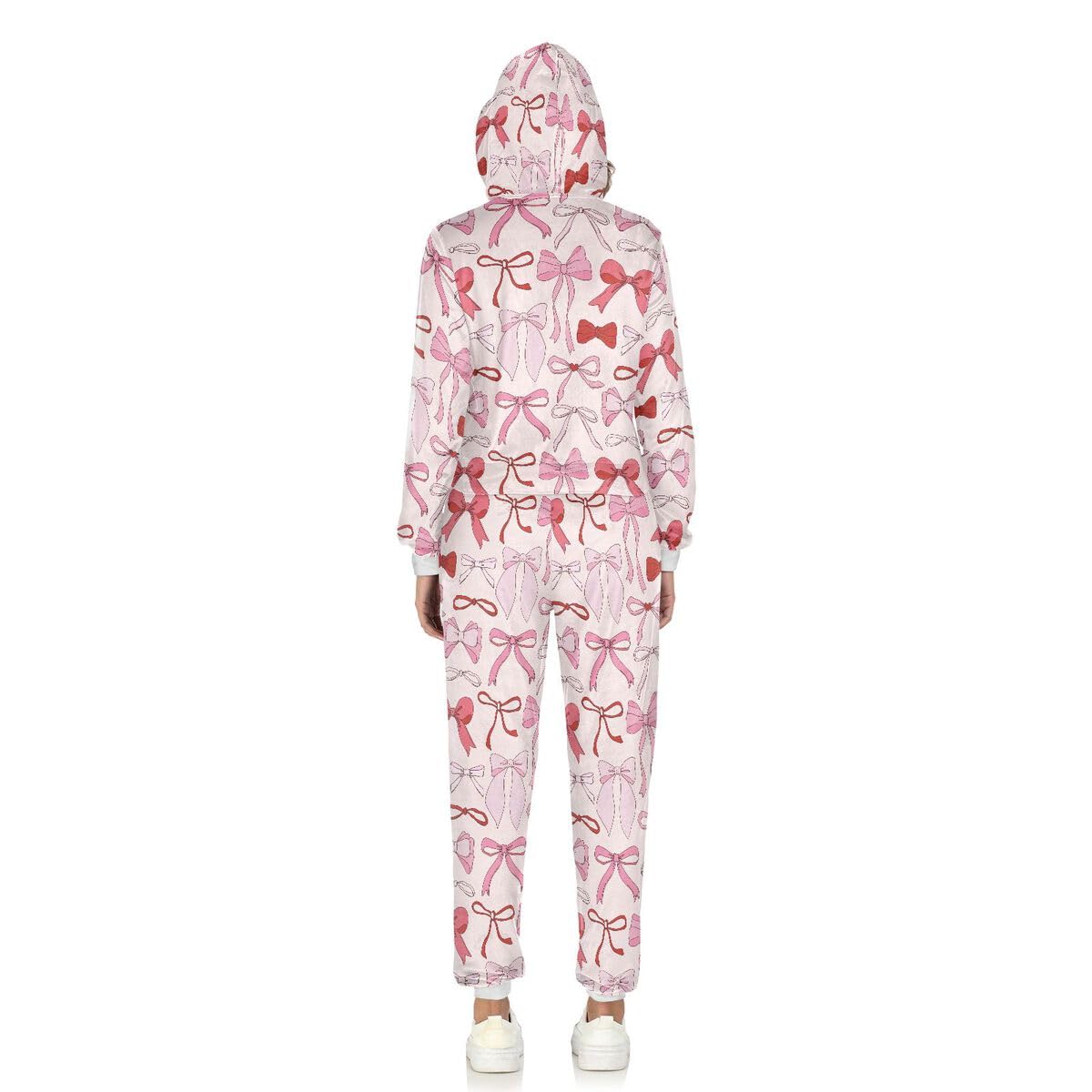 Conjunto deportivo de 2 piezas para mujer, con lazo rosa, de manga larga, conjunto deportivo de dande