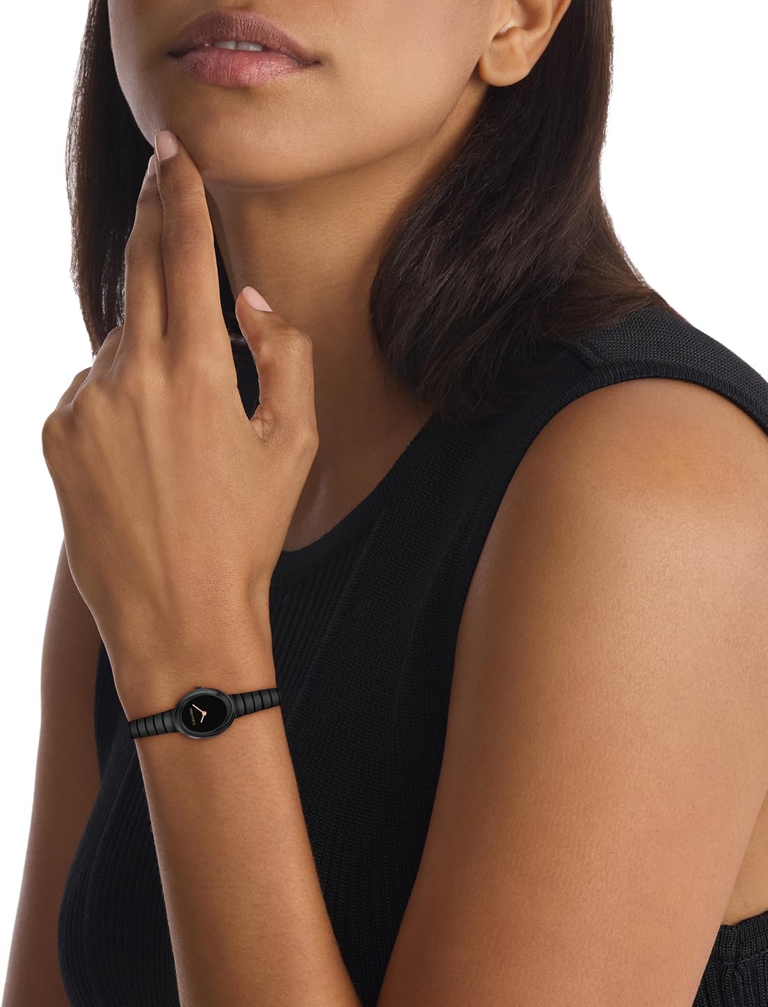 Calvin Klein Women’s Twisted Bezel Quartz Watch - Bracelet, Small Case, Water Resistant Up to 30m - Modern, Versatile Timepiece - Gift for Her 24mm