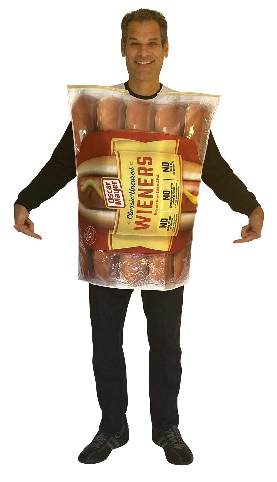 Rasta Imposta Oscar Mayer Hot Dog Package Fancy Dress Costume for Adults