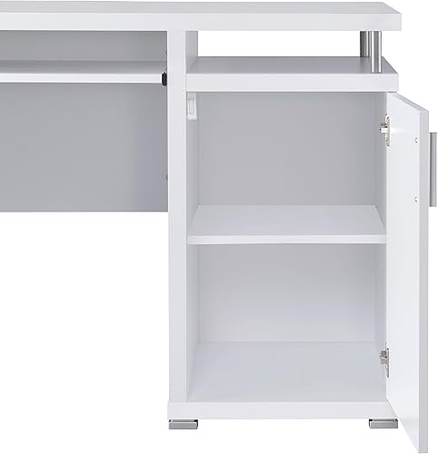 Miniatura 10 de Escritorio para computadora, Madera, Blanco crudo Blanco,Capuccino,https://www.amazon.com/dp/undefined