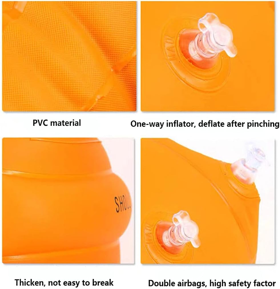 YMLHOME Swim Arm Bands Inflatable Swimming Arm Float Rings Floater Sleeves Roll Up Arm Floaties for Kids and Adults, Pack of 4 (Orange) : Toys & Games