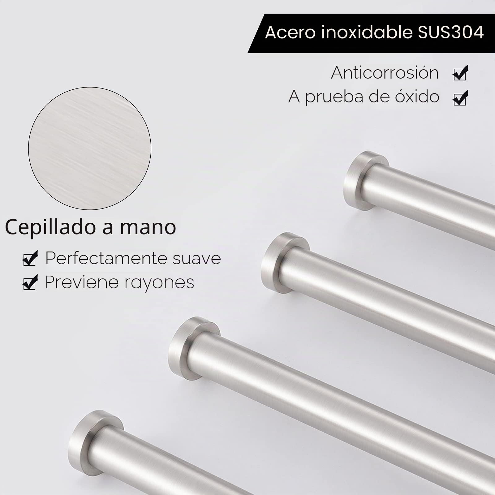 KES Toallero Giratorio 4 Barras Toalleros de Baño Acero Inoxidable SUS304 Toallero Pared 40CM Cepillado, A2103S4L40-2
