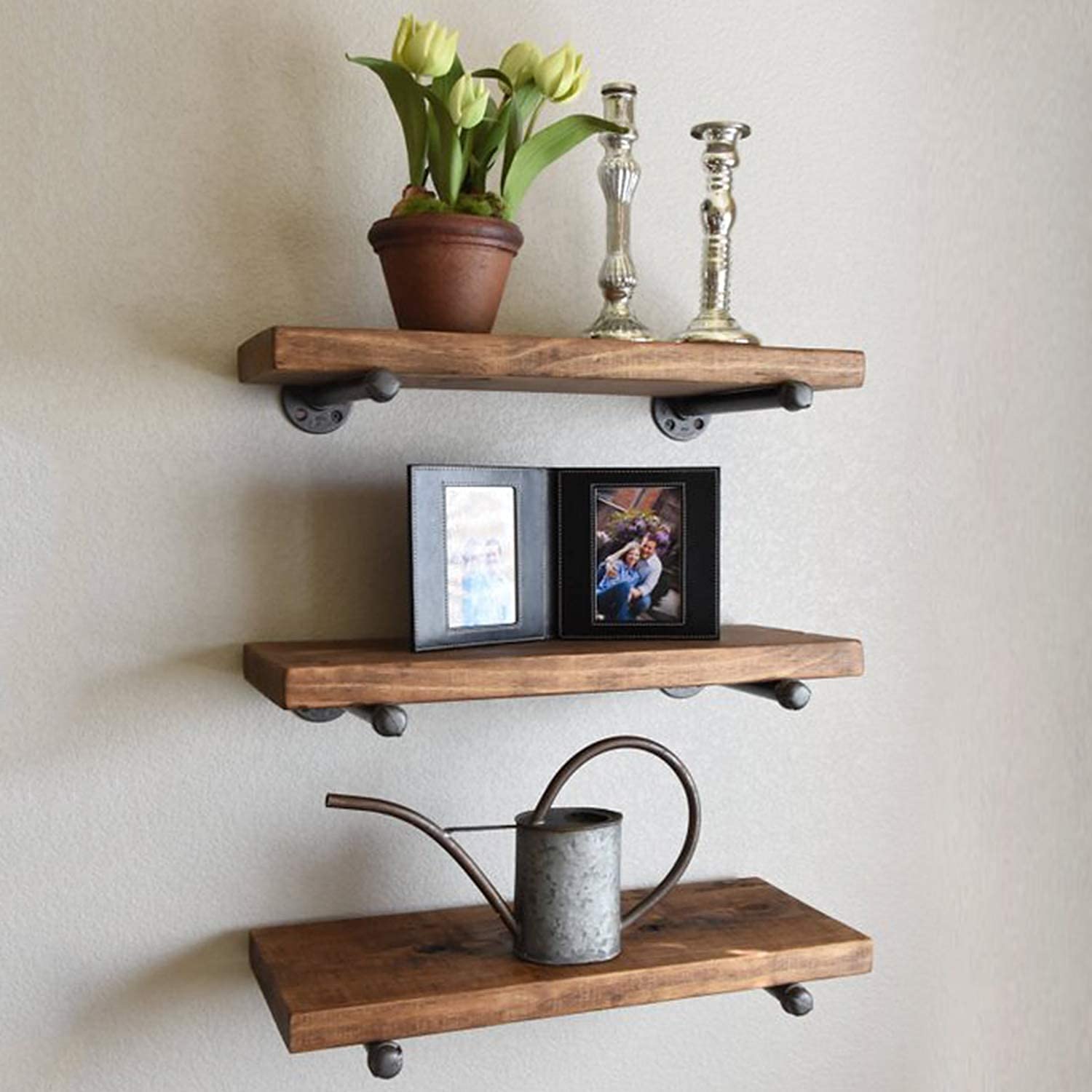 Acrux7 4Pack 12 Inch Wall Mount Clothing Rack Industrial Pipe Clothes