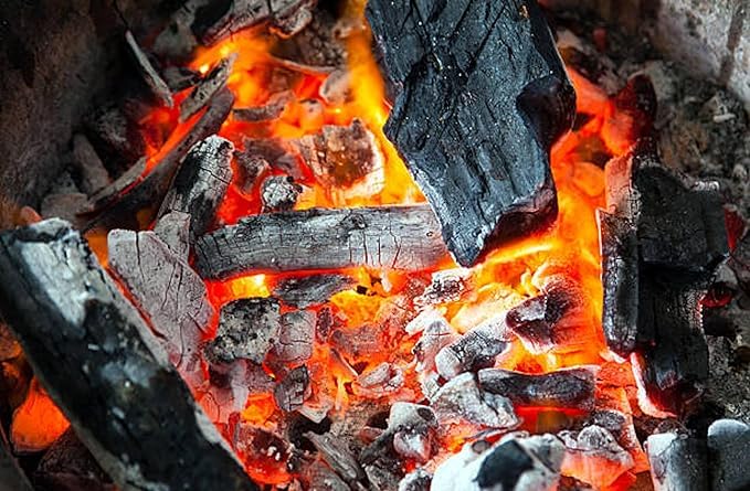 Image of Natural Wood Charcoal Cooking Coal for Smoking Food Barbeque-Grilling-Cooking-Broiling-Long Burning Coal for Home,Kitchen & Garden (Charchol-3kg)