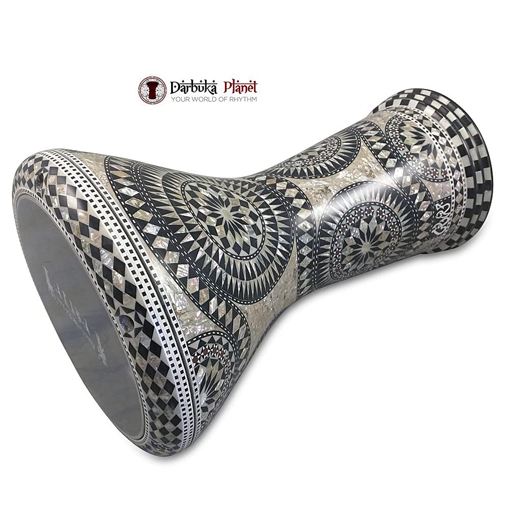 Amazon | 17インチアラベスクGawharet El Fan真珠層ダラブッカ