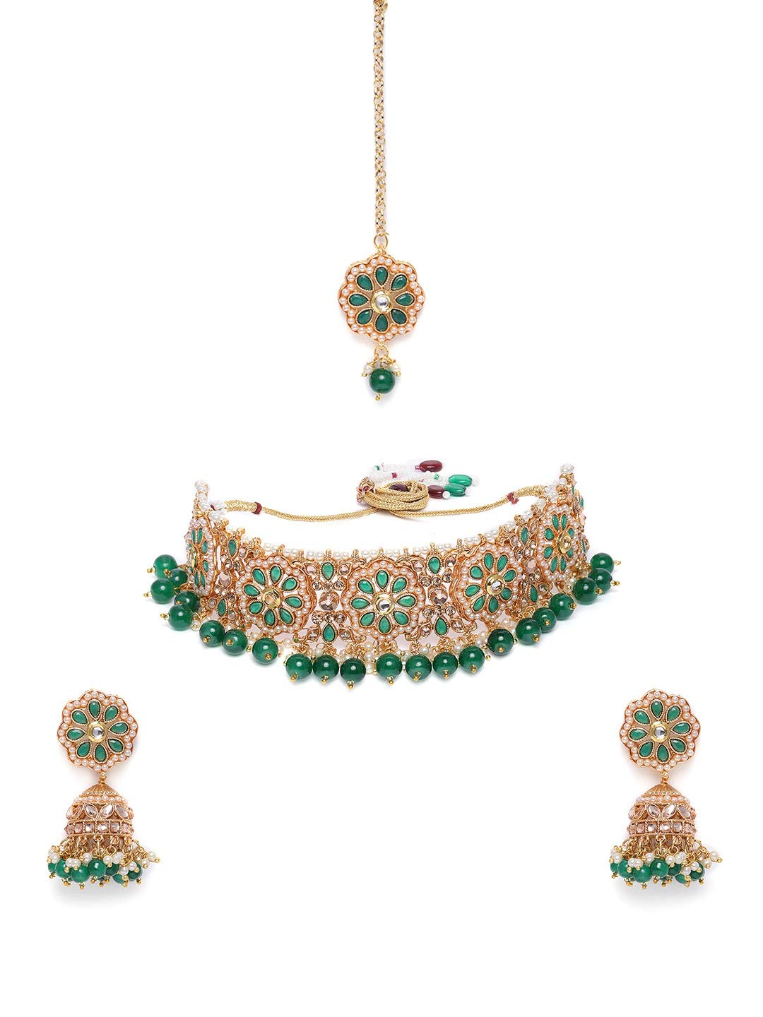 See full amazon price history chart for ZAVERI PEARLS Green Stones & Beads Wedding Collection Necklace Earring & Maangtikka Set For Women-ZPFK10166 ZAVERI PEARLS Green Stones & Beads Wedding Collection Necklace Earring & Maangtikka Set For Women-ZPFK10166 (B08YZ5M32Z) Amazon Price History, Amazon Price Tracker