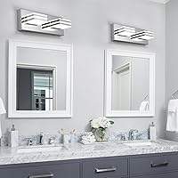Vista 8 de Barra de luz LED para tocador de baño, 2 luces, lámparas modernas de 12 W, lámparas de baño sobre el espejo de 14 pulgadas, accesorios