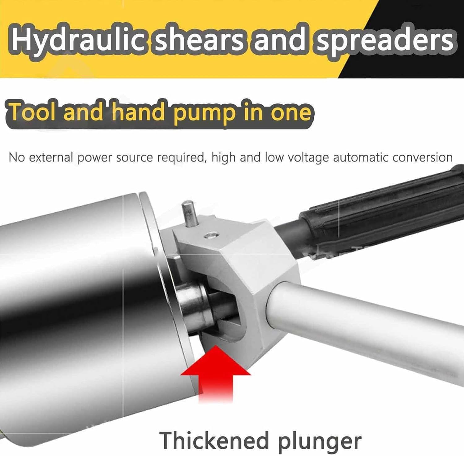 Professional Fire & Rescue Hydraulic Cutter Spreader Tool, 360° Rotating Blade, 160mm Max Spread, Cut, Spread, Clamp Functions, Lightweight Alloy Body, Emergency Extrication