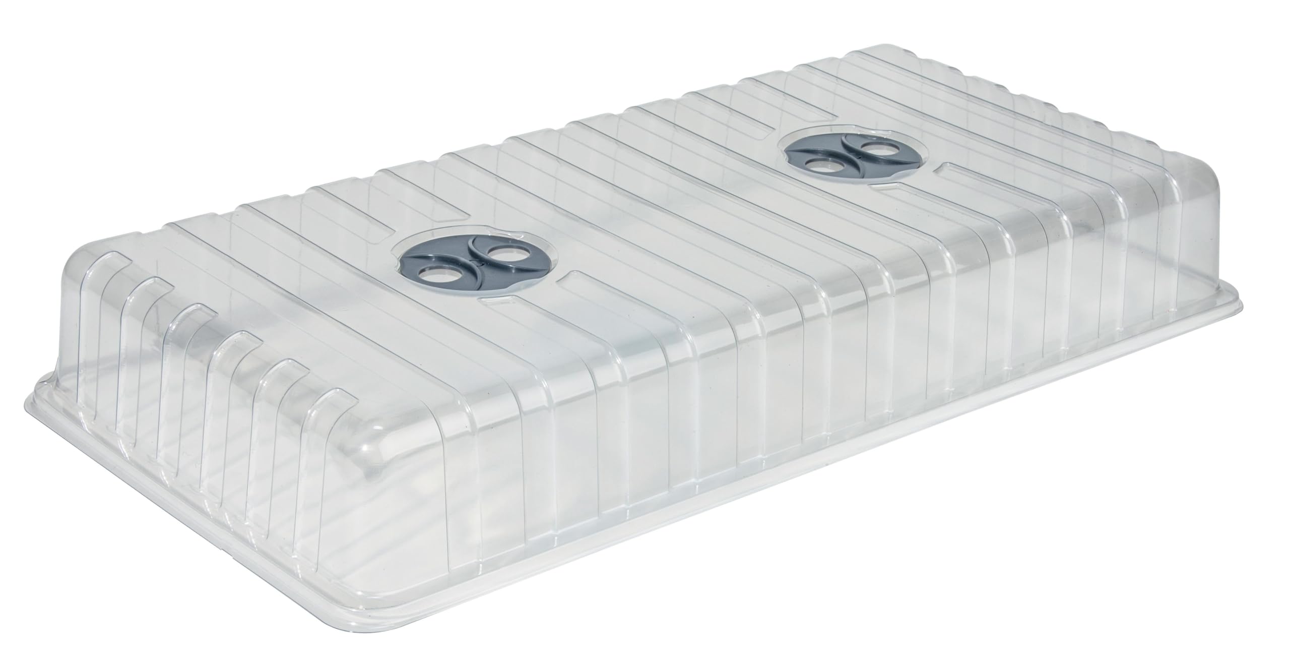 Muddy Hands Extra Large Vented Propagator Lid 56cm x 28cm x 8cm - Clear Humidity Dome Cover for Seed Trays & Ground Seedlings - Durable Plastic Garden Cloche for Faster Germination & Plant Protection