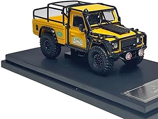RCESSD coleccionar Modelos 1:64 para Land Rover Defender, camioneta modificada, aleación, Modelo de fundición a presión, Coche en Miniatura Auto Modelo (Color : Amarillo)