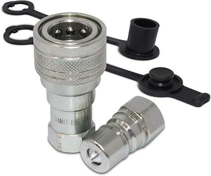 Summit Hydraulics 3/8" NPT ISO 7241-B Quick Disconnect Hydraulic Coupling/Coupler Set