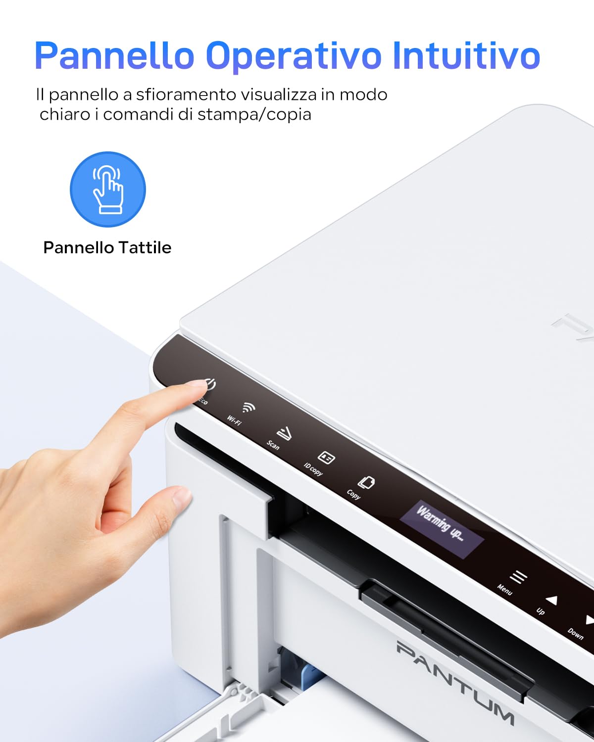 PANTUM BM2309W Stampante Laser Multifunzione WIFI Bianco e Nero, 20 ppm, Bluetooth, USB 2.0, Stampa, Copia e Scansione