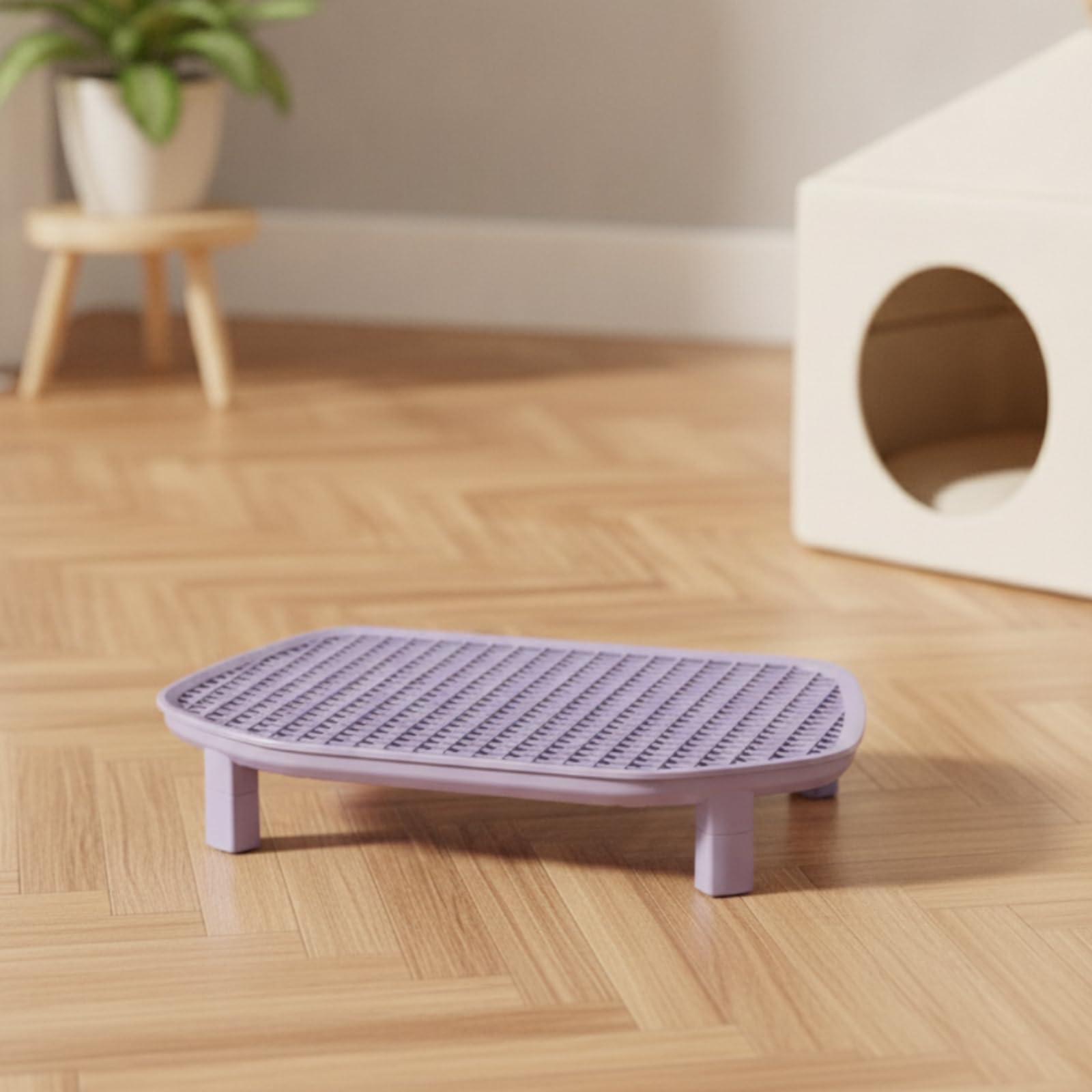 Waschbar Matte mit Wabenstruktur, Style to 6, Weiß