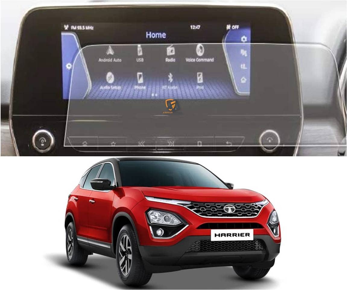 (Glossy Finish car infotainment screen protector full screen coverage (except edges) compatible with TATA HARRIER xz dark edition (8.8 inch) [transparent]-image-23