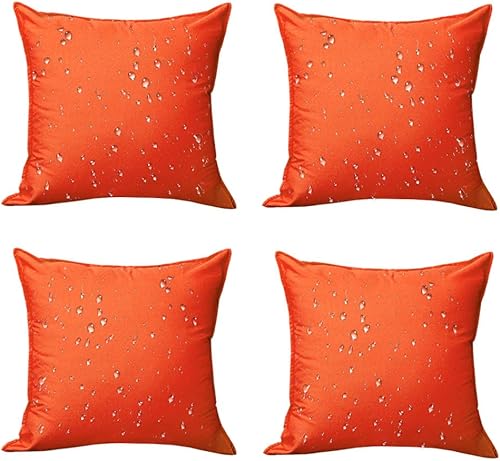 SOFJAGETQ Paquete de 4 fundas de almohada para exteriores, impermeables, decorativas, cuadradas, resistentes al agua, para patio, sofá, tienda de