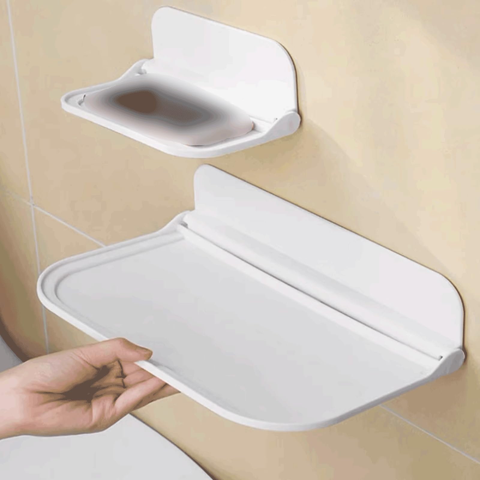Versatile Mensole da Bagno a Parete Mensole da Bagno in plastica Mensole da Bagno Pieghevoli Mensole da Bagno multifunzionali Solido