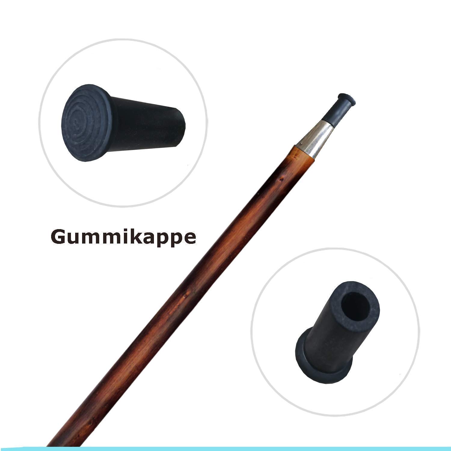 Jagd-Schnitzerei Peter Wanderstock Holz Tarnoptik 98-150 cm | Gravur bis zu 15 Zeichen im Preis enthalten