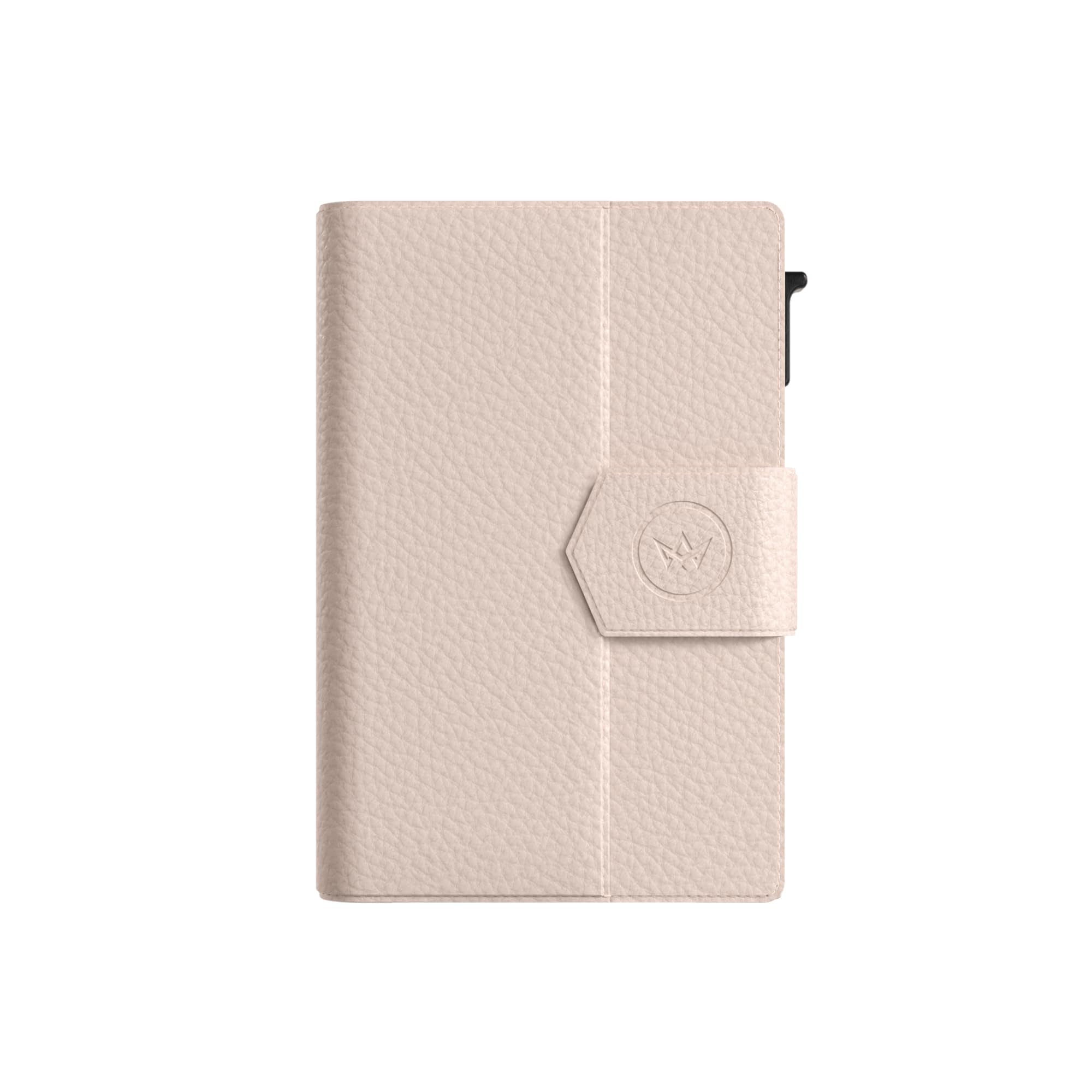 Kartenetui Plus Schwarz – 8 Karten, Scheine und Münzen – Kartenetui mit Reißverschluss – RFID – Kleines Kreditkartenetui – Stilvolle Geldbörse – Herren & Damen - Slim Wallet (Pebble Ecru)