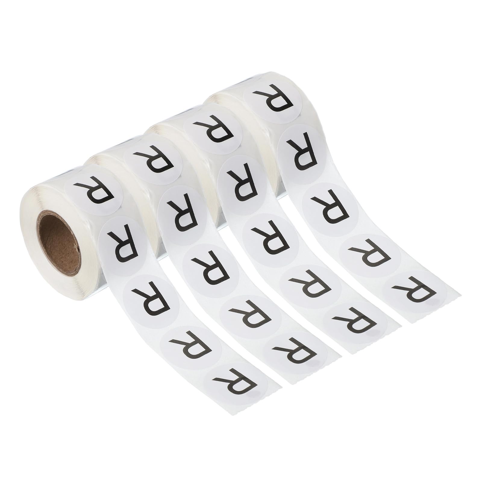 PATIKIL 1" Letter R Stickers, 4 Rolls Self-Adhesive Alphabet Round Circle Dots Labels for Organization Storage Inventory Boxes Scrapbook Craft 2000 Pcs Total