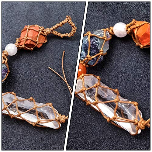 WINOMO 7 Cura Chakra Cristal Janela Decoração Do Carro Ornamentos Carro Pendurado Boa Sorte Shui Med