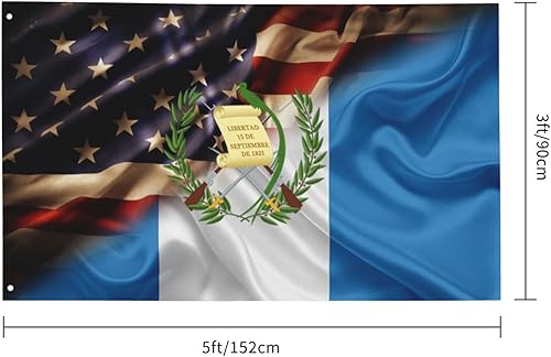Miniatura 3 de Bandera de Guatemala y Estados Unidos, bandera de jardín y desfile, 3 x 5 pies