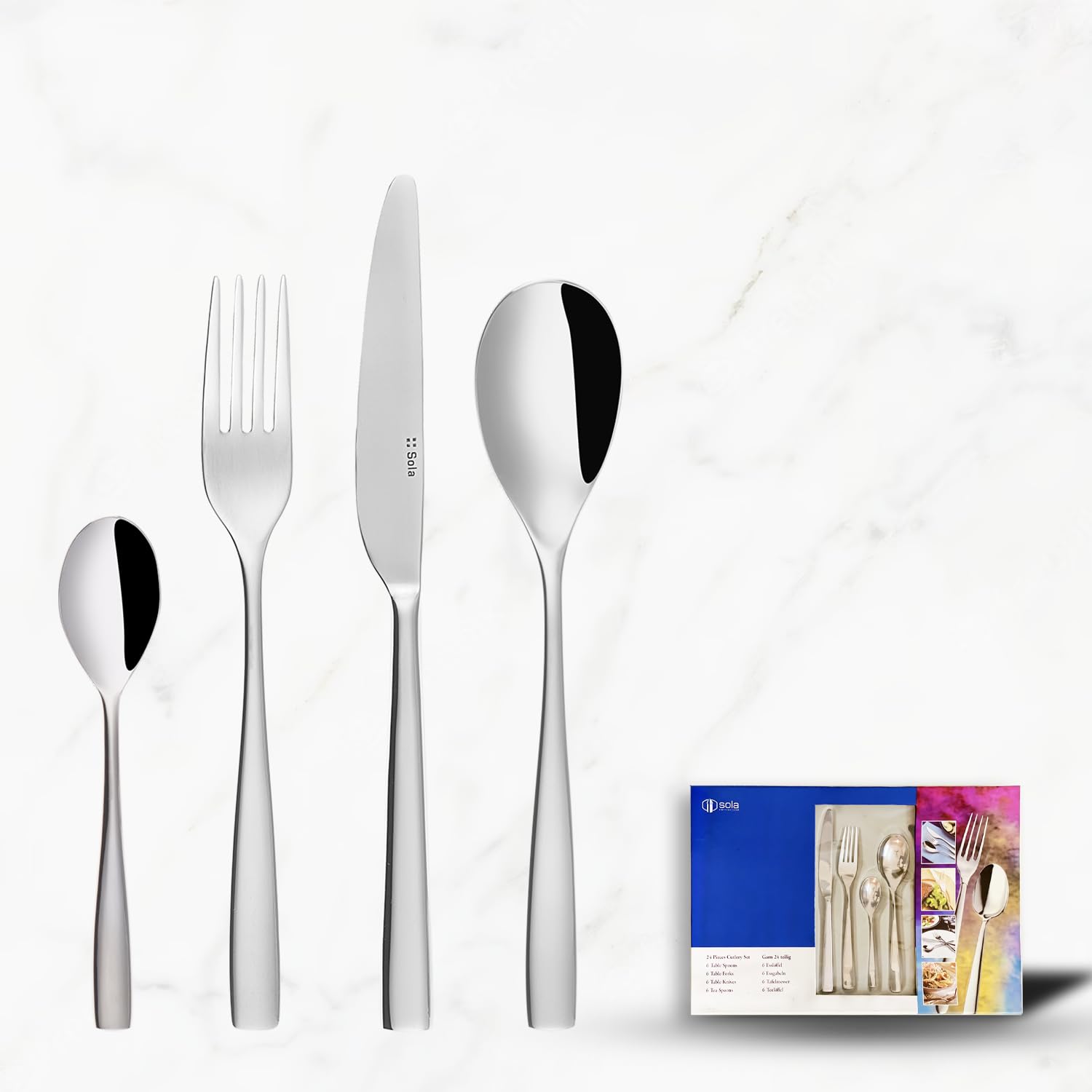 新品未使用 スイス軍 SOLA INOX カトラリー 3点セット Sola Switzerland - Anno 24-Piece Imported Cutlery Set | Premium