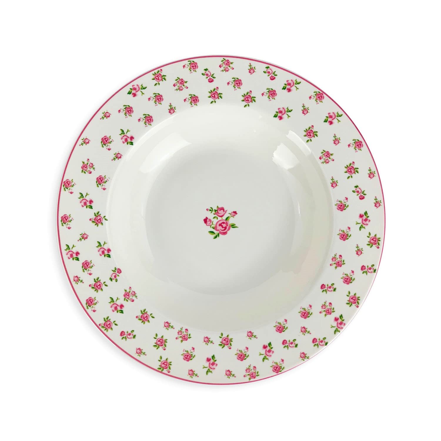 Juego de platos hondos Isabelle Rose Holly Shabby Chic de porcelana 6 unidades 5106