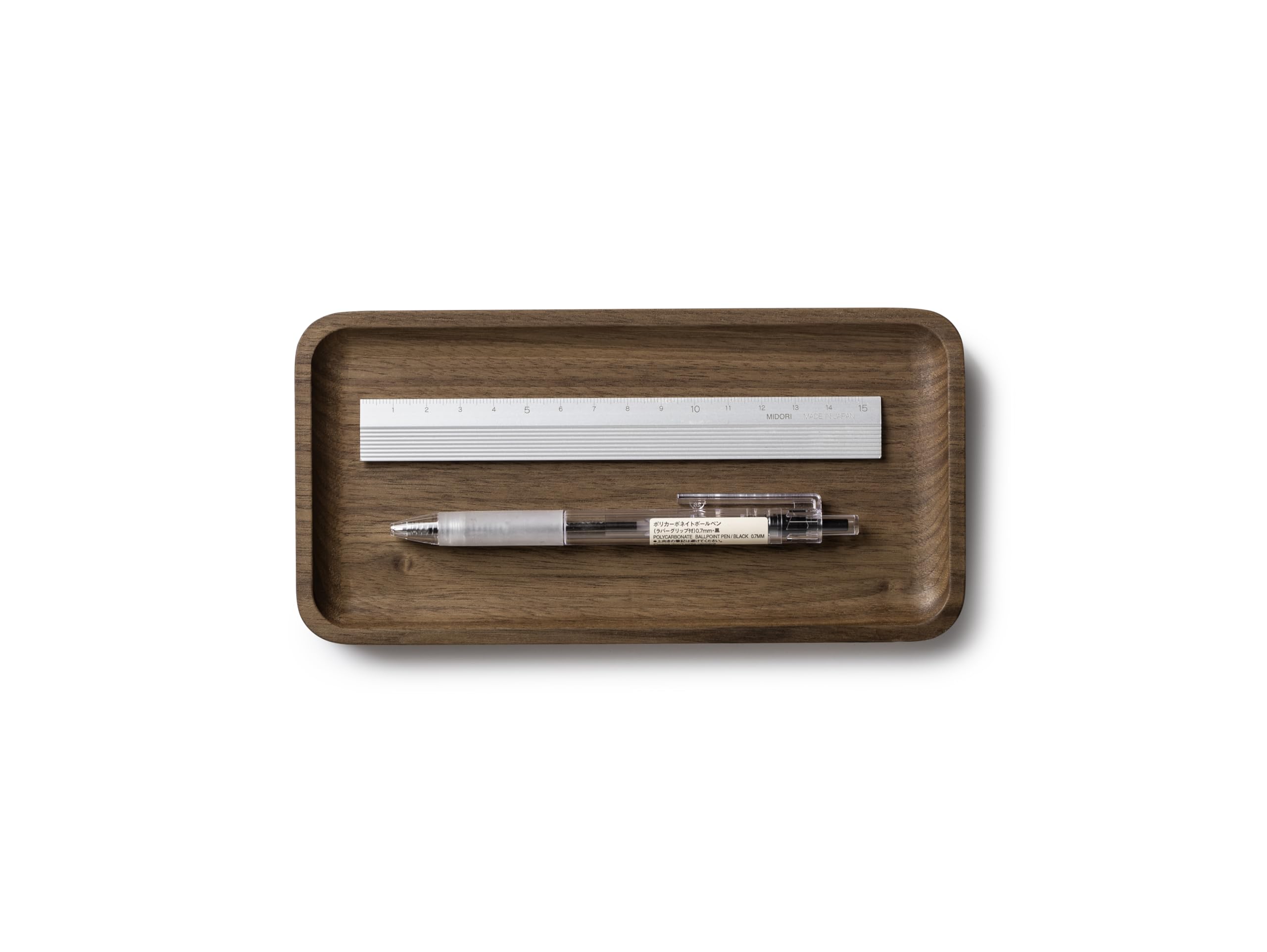 OAKYWOOD - Holztabletts Schreibtisch Organizer - Papierablage aus Massivholz, Dokumentenhalter - Büro Organizer, Handy Tablet Halterung - für Büro Zuhause Schule - Set mit 2 Kleinen - Walnuss